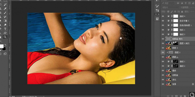 PS給泳裝美女進(jìn)行精致修圖