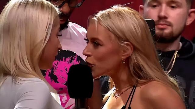 英國(guó)美女網(wǎng)紅一言不合上擂臺(tái)，將拳擊比賽一決勝負(fù)，發(fā)布會(huì)上互毆