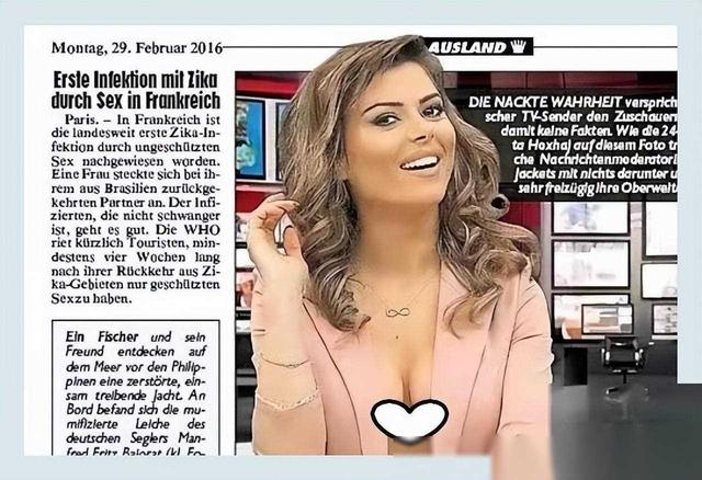 尺度驚人！阿爾巴尼亞新聞界女主播真空穿西裝，胸前內(nèi)容引發(fā)熱議